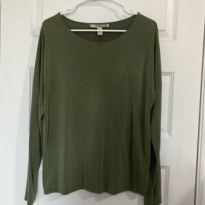 Forever 21 contemporary green, long sleeve buttery, soft size large